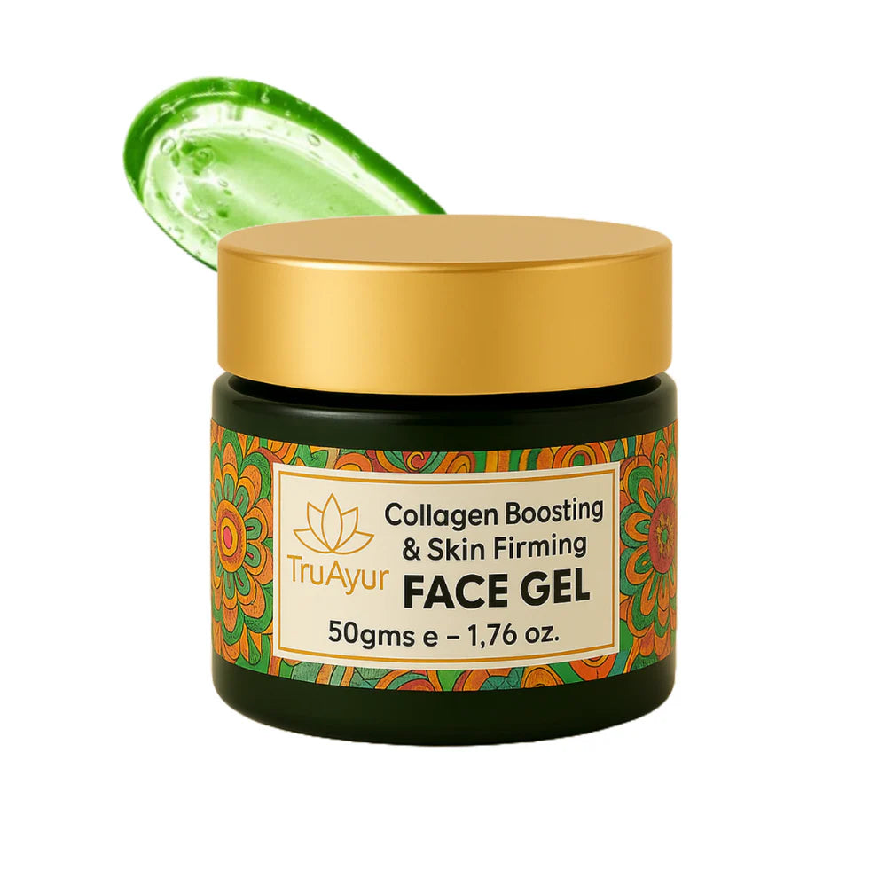 Straffendes und kollagenstimulierendes Gesichtsgel mit Aloe Vera, grünem Tee und Moringa
