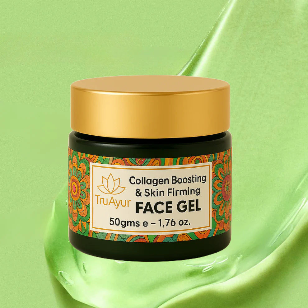 Straffendes und kollagenstimulierendes Gesichtsgel mit Aloe Vera, grünem Tee und Moringa