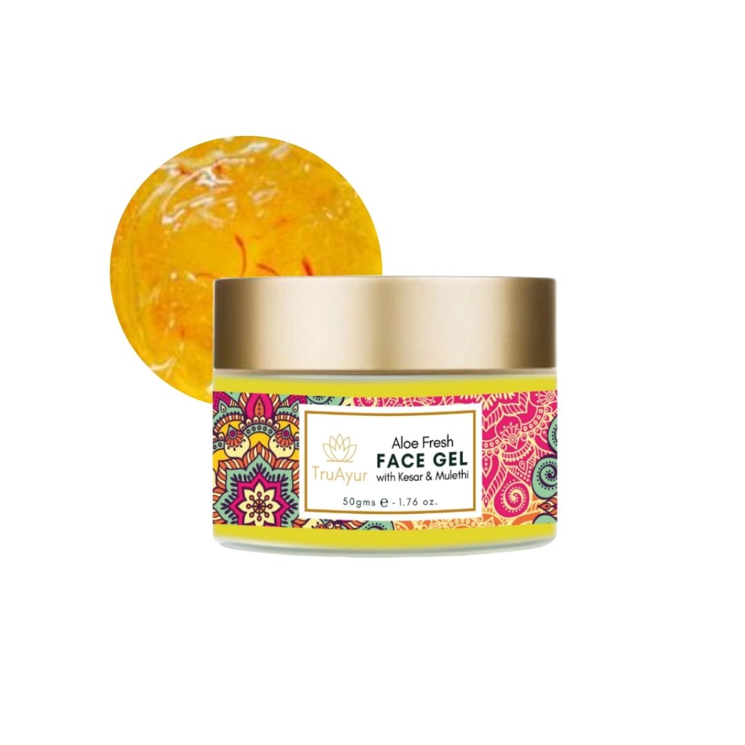 Frisches Gesichtsduo mit Kashmiri-Safran und Mulethi (Gesichtsreiniger & Aloe Fresh Gesichtsgel)