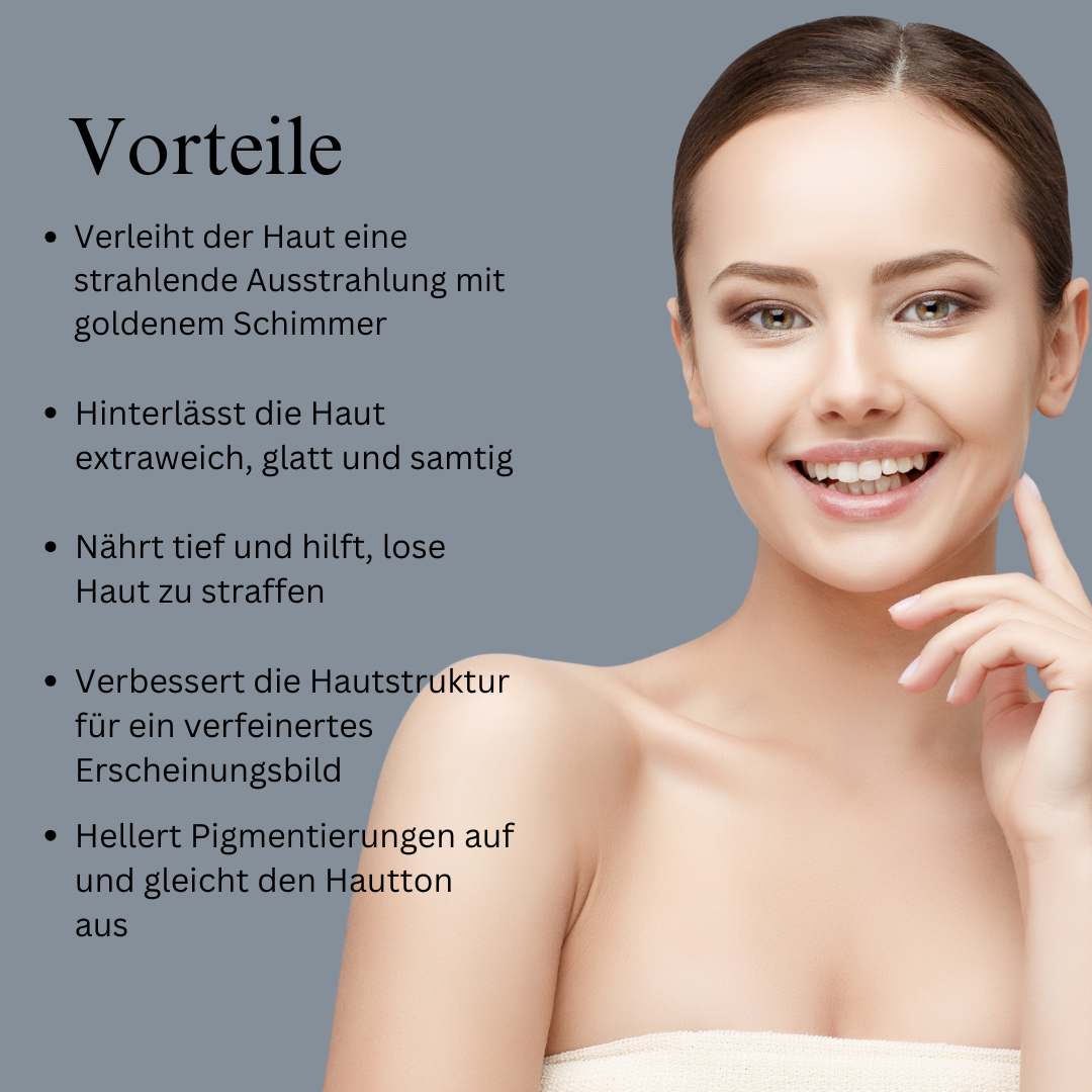 24K Gold Ayurvedisches Strahlkraft-Ritual (24K Gold Anti-Pigment-Gesichtsöl und Körperöl)