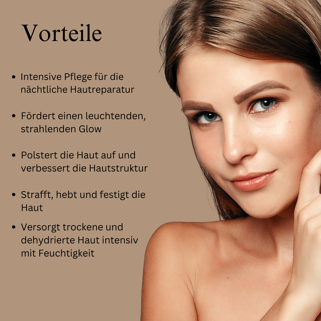 24K Gold Ayurvedische Anti-Aging Nachtcreme mit Bakuchiöl, Safran und Kurkuma