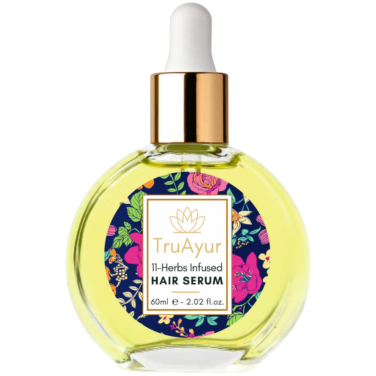 Ayurvedisches Haarserum-Öl mit 11 Kräutern für stärkeres Haar, gebändigten Frizz und strahlenden Glanz
