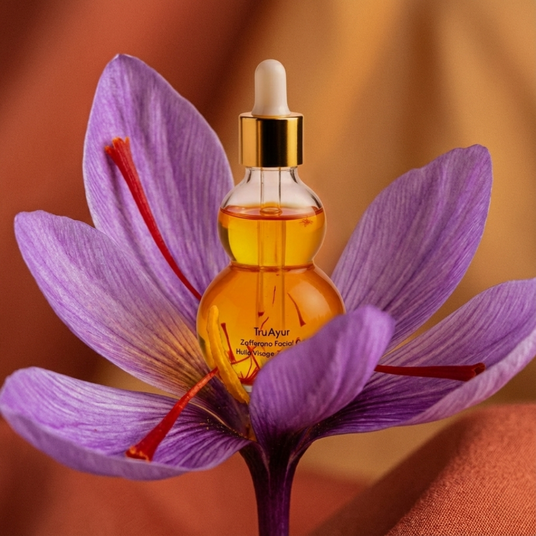 Zafferano Gesichtsöl mit reinen Safranfäden für strahlende, glatte und verjüngte Haut