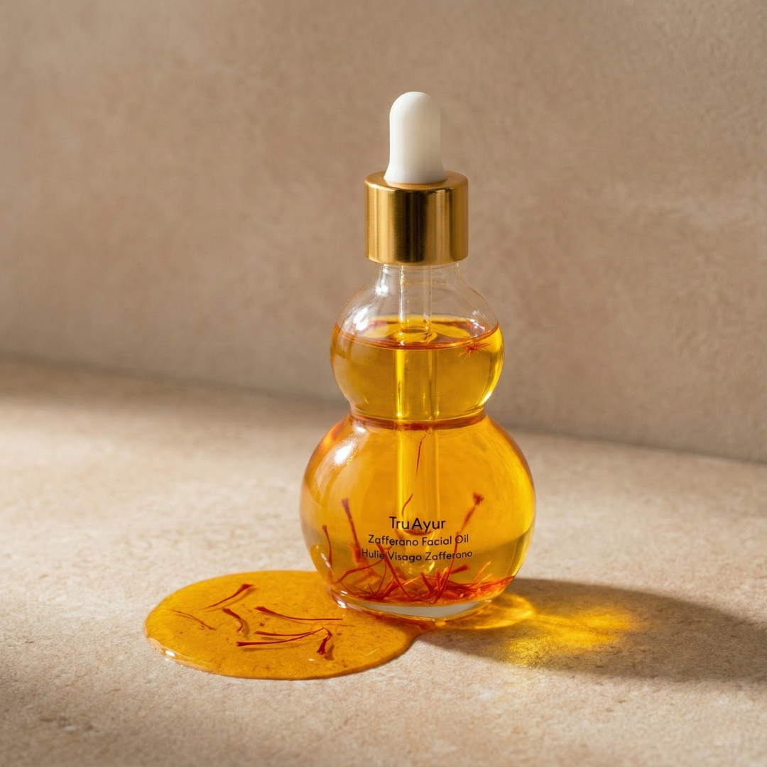 Zafferano Gesichtsöl mit reinen Safranfäden für strahlende, glatte und verjüngte Haut