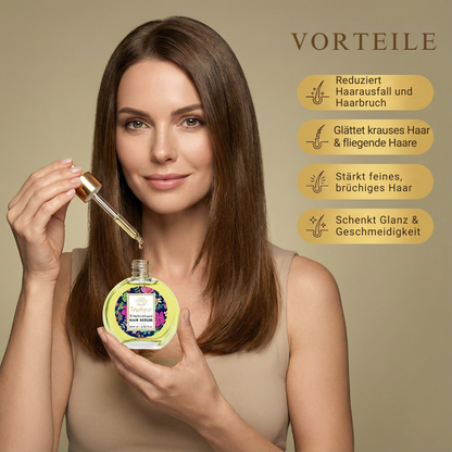 Ayurvedisches Haarserum-Öl mit 11 Kräutern für stärkeres Haar, gebändigten Frizz und strahlenden Glanz