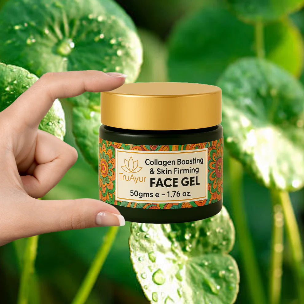 Straffendes und kollagenstimulierendes Gesichtsgel mit Aloe Vera, grünem Tee und Moringa