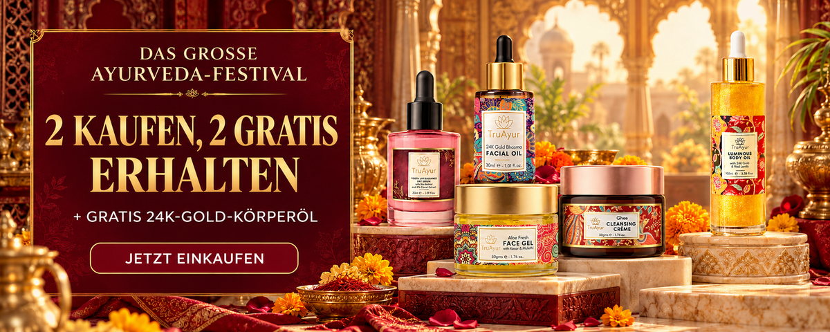 TruAyur-Aktion: 2 kaufen, 2 gratis erhalten + 24K-Gold-Körperöl geschenkt