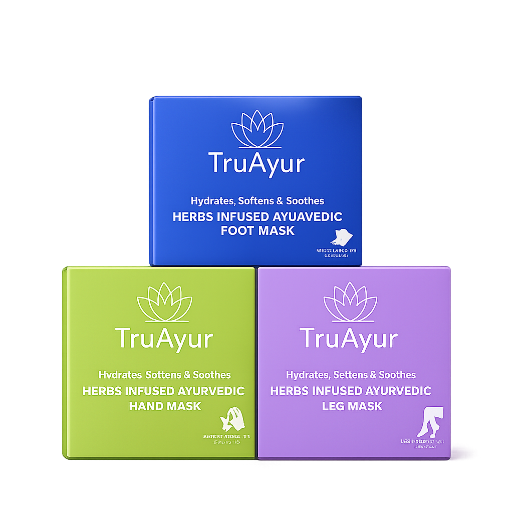 Das Ayurvedische Kräutermasken-Set für Hände, Füße und Beine