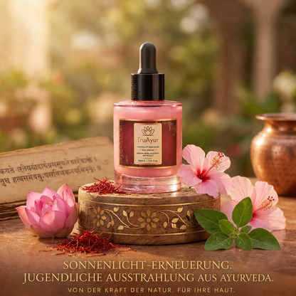 8-Kräuter Ayurvedisches Radiance-Tagesserum mit Syn-Ake-Peptid für intensive Feuchtigkeitsversorgung, ganztägige Ausstrahlung und sichtbare Straffung.