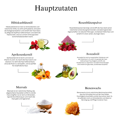 Hibiskus- und Rosen-Körperpeeling