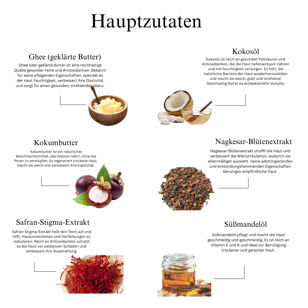 Aufhellende und reinigende Gesichtscreme mit Ghee