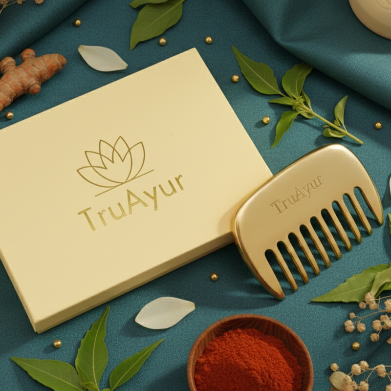 Kansa-Haarbürste – Ayurvedische Entgiftung für die Kopfhaut und Energieausgleich