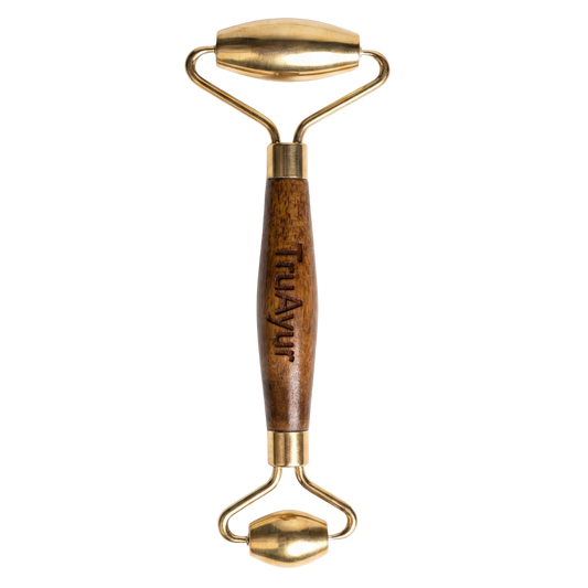 Kansa Face Roller: Altes ayurvedisches Marma-Massagegerät für jugendliche, ausgeglichene Haut