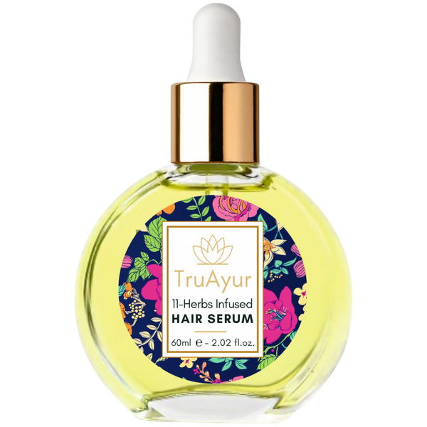 Ayurvedisches Haarserum mit 11 Kräutern für kräftigeres Haar, gebändigten Frizz und strahlenden Glanz