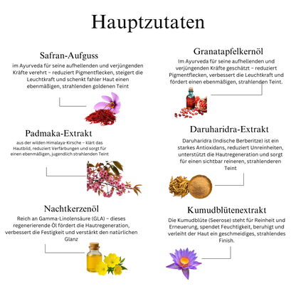 Zafferano Gesichtsöl mit reinen Safranfäden für strahlende, glatte und verjüngte Haut