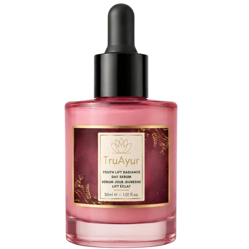 8-Kräuter Ayurvedisches Radiance-Tagesserum mit Syn-Ake-Peptid für intensive Feuchtigkeitsversorgung, ganztägige Ausstrahlung und sichtbare Straffung.